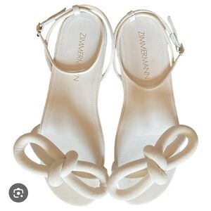 Zimmermann Cream Bow Sandals